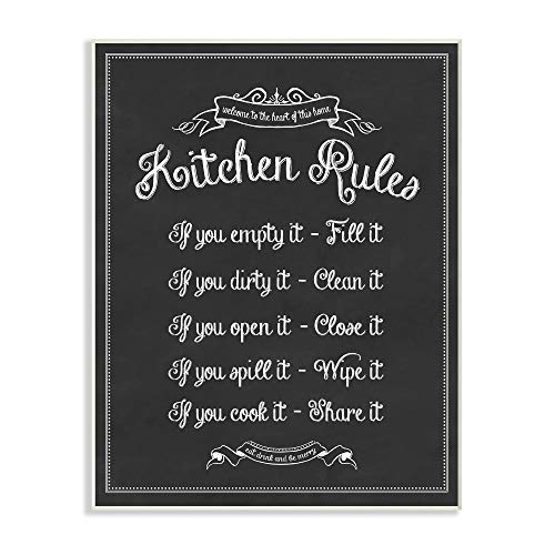 Stupell Industries Vintage Kitchen Rules Wall Plaque
