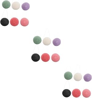 FRCOLOR 18 Pçs Jie Konjak Esponja De Celulose Esponjas Faciais Esponja De Esfoliação Facial Esponja De Rosto Úmido E Seco Puff Corpo Esponja De Maquiagem Coreana Maquiagem Esponja De Pó