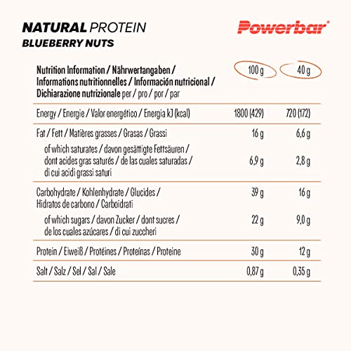 PowerBar Natural Protein Blueberry Nuts 24x40g