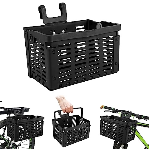 Jevina Faltbarer Fahrrad Korb Hinten, Schwarz, 31,5 X 22,5 X 20,5 Cm/12,4 X...