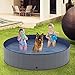 Niubya Foldable Dog Swimming Pool, Collapsible Hard Plastic, Portable Bath Tub for Pets Dogs and Cats, Pet Wading Pool for Indoor and Outdoor, 72 x 12 Inches