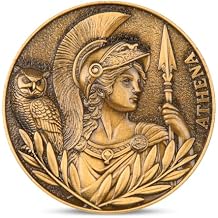 Athena Challenge Coin - Challenge Coin Celebrating The Embodiment of Bravery and Intelligence - Perfect for Gifting Single Coin