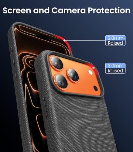 Image of Mkeke for iPhone 17 Pro Case Techwoven Black Military-Grade Drop Protection Shockproof Protective Phone for Apple 6.3 inch 2025