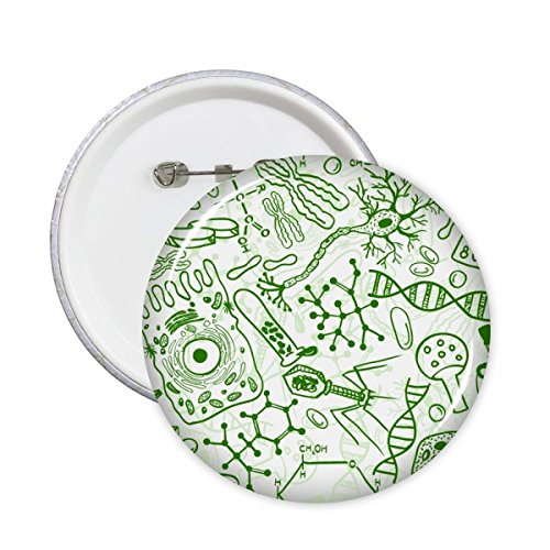 Cadeau badge microscope illustration biologique pour enseignant et étudiant