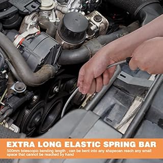 2Pcs 60CM Calamita Telescopica Sollevatore, Calamita Flessibile con Maniglia Antiscivolo, Pinza Telescopica, Strumento Magnetico Portatile Pick Up, Forte Magnetico, Utensili Meccanici per Uomini