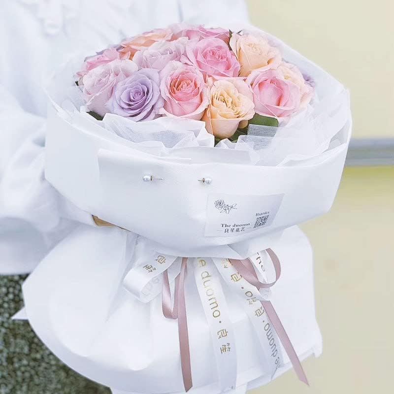 20PCS Tissue Paper Flower Bouquet Wrapping Paper for Florist Wedding Birthday Party Gift Packing Decor DIY Crafts Paper (Color : 02)
