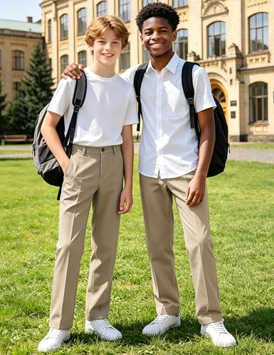 Image of Boys Dress Pants School Uniform Golf Pants for Boys Chino Pants