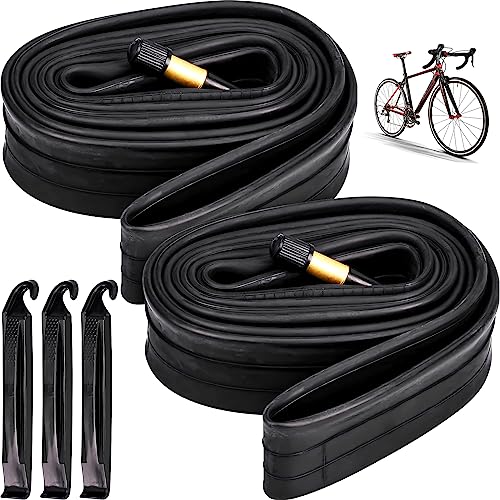 BEAUGIREW Pacote com 2 Câmaras de Bicicleta de Estrada 700C 700 X 35C/38C/40C/43C Av 48 Mm Válvula S