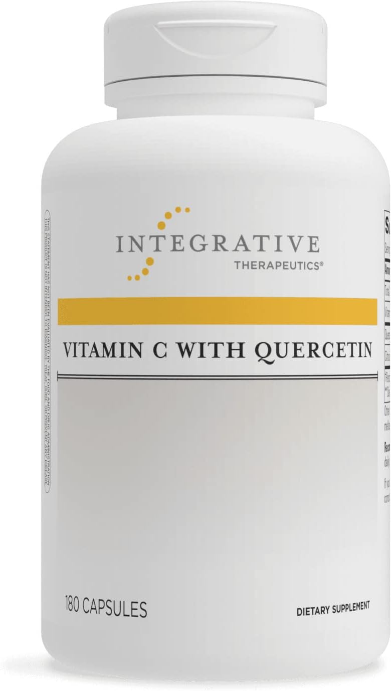 Integrative Therapeutics Vitamin C with Quercetin - Immune Support Supplement with Antioxidants - Gluten Free - Dairy Free - 180 Capsules