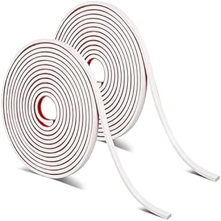 Draftor 2PCS PVC Wall Molding Trim Strips, 10 M Flexible Molding Trim Self Adhesive, Waterproof Mildew Sealant Caulk Strip for Floor, Tiles,Ceiling Molding, Wall Edge, Home Décor