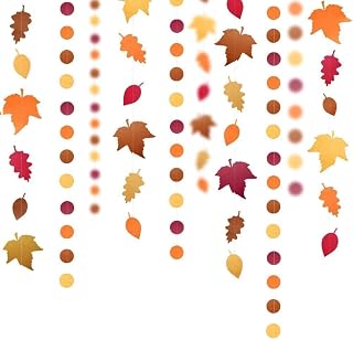Cheerland Fall Leaf Garlands Thanksgiving Party Decorations Banner Backdrop Hanging Birthday Decor Streamer Wedding Baby Shower Autumn Thanksgiving Harvest Party Supplies