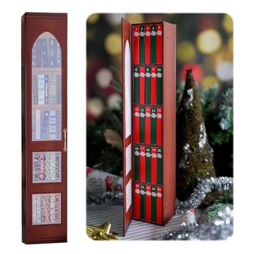 OKESYO Mini Book Ornament Advent Calendar 2025 Mini Book Advent Calendar 2025 with 24 Books Gift Christmas Countdown Calendar for Women Man Christmas Books Lovers