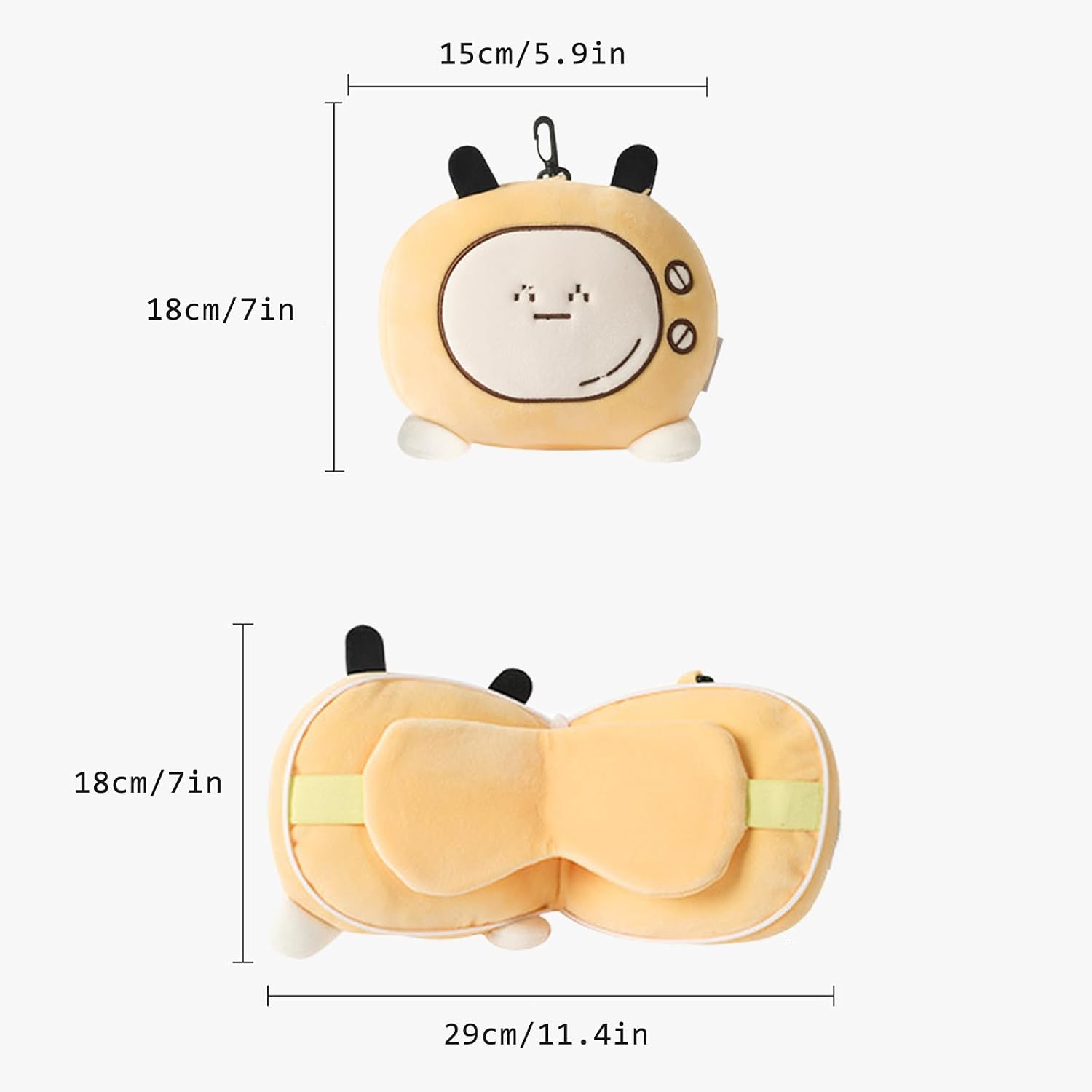 Cartoon Pillow Eye Mask 2 in 1 for Travel image 2
