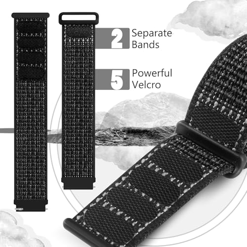 Acortjl Quick Release Nylon Watch Band 18mm 20mm 22mm for Women Men Nylon Sport Loop Watch Straps Adjustable Breathable Replacement Bands, 3 PCS by Acortjl - Used condition - Image 8
