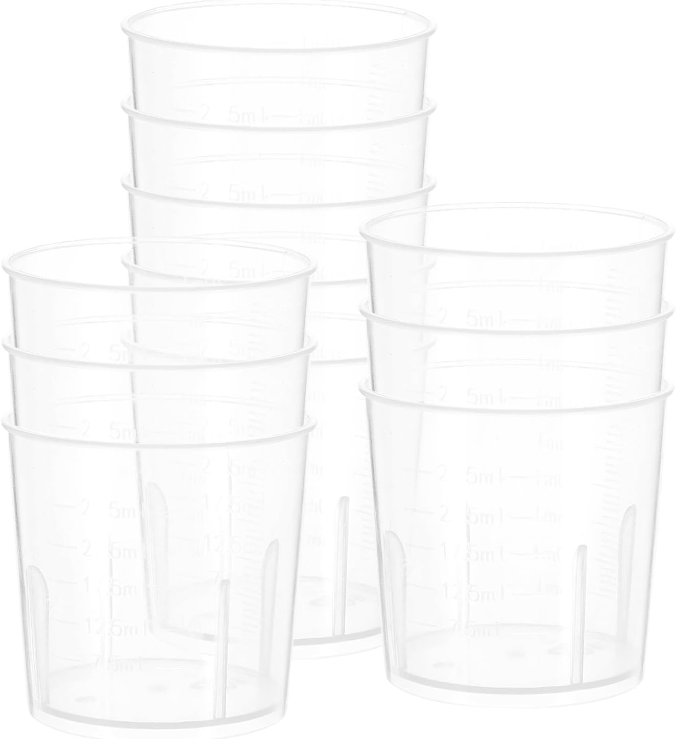 200pcs 30ml Plastic Graduated Measuring Cups Mini Scale Cups for Baking, Epoxy Resin, Kitchen Liquid Measurement