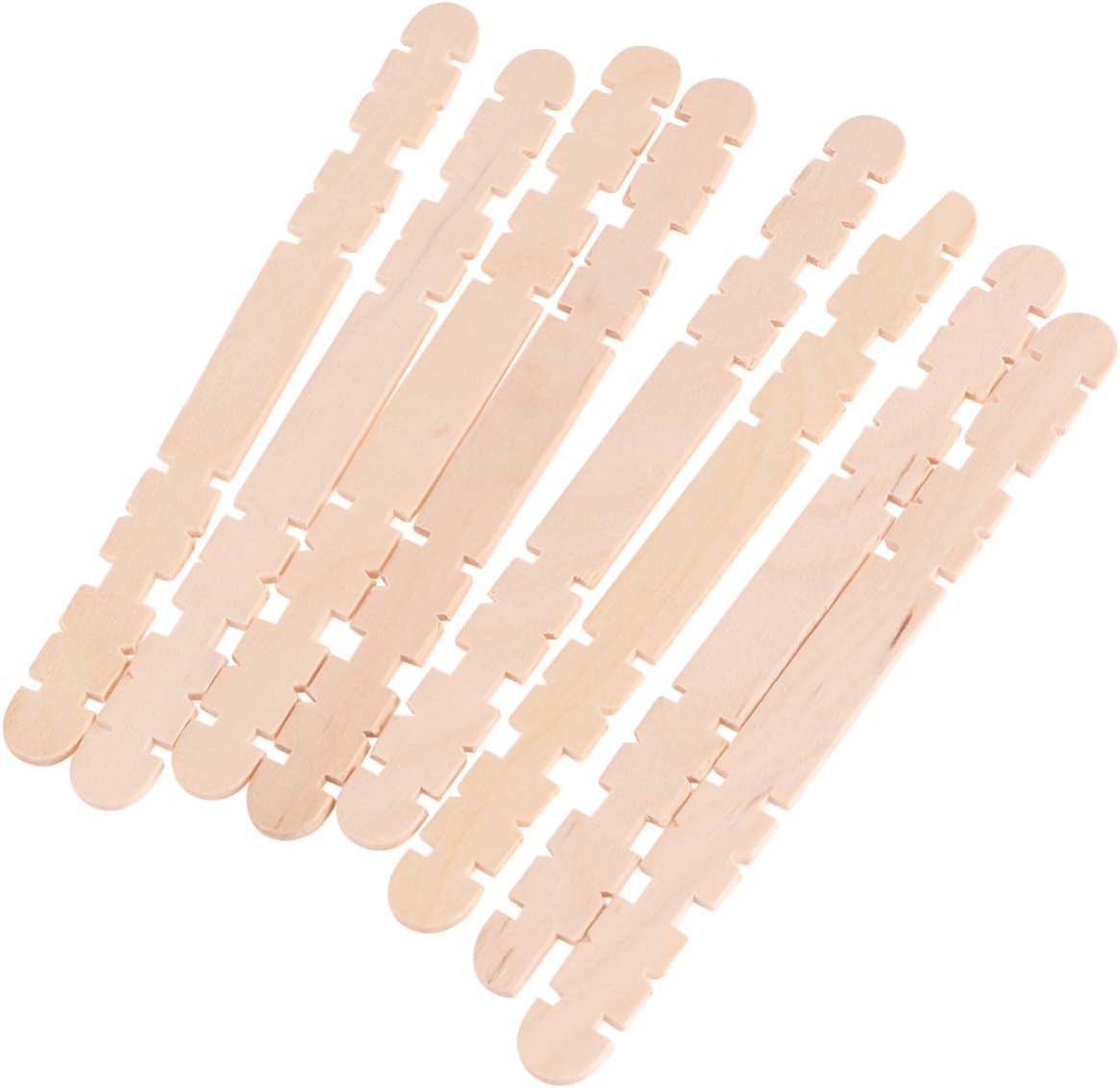 53ARTS 50PCS Ice Cream Paddle Spoon DIY ice Cream Sticks Popsicle Craft Sticks Ice Sticks Wooden ice Cream Sticks Wax applicator Sticks DIY Wood Preschool Modeling Bamboo