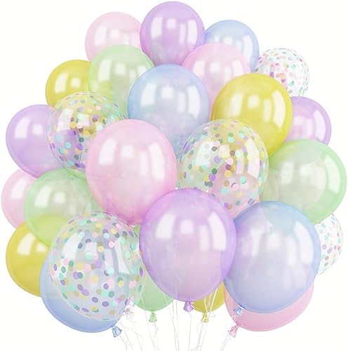 Vista 9 de Globos azules y dorados, 12 pulgadas, globos pastel azul bebé metálico, globos metálicos azules metálicos dorados y blancos de látex para cumpleaños