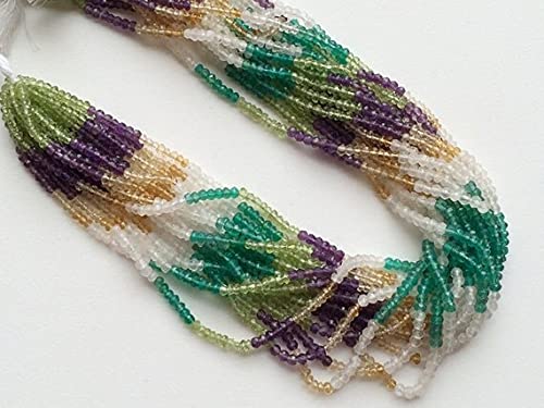 Collier multi gemstone bohème chic en perles naturelles 3.5mm à porter au quotidien ou en soirée