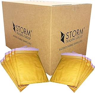 100 Gold Bubble Padded Envelopes 240x320mm A4 STG 7