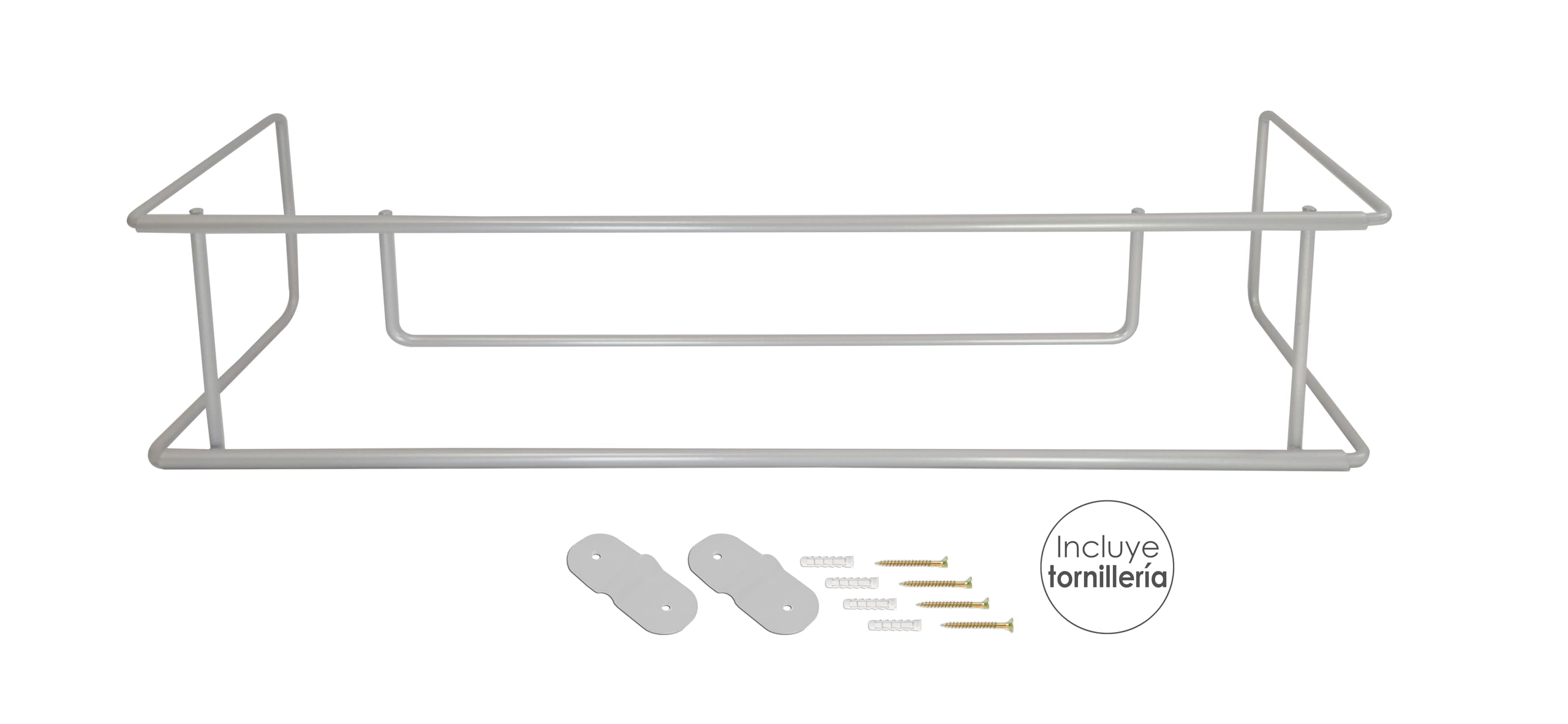 Balconcillo para Macetas, Portamacetas Ventana, Protector de macetas Ventana, Extensible 62-101 cm, Acero Lacado, Gris Plata | Incluye Tornillería