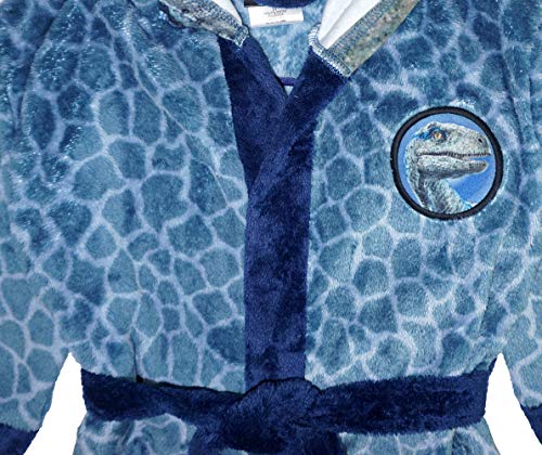Jurassic World Dinosaur Boys Blue Raptor Fleece Robe3