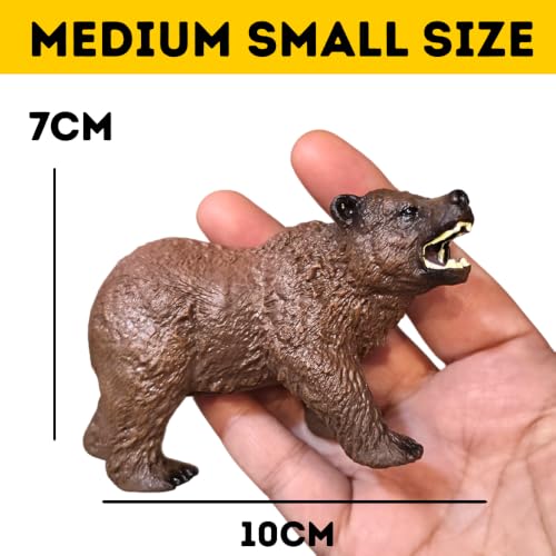 Image of FUNFOB Bear Toy Figure Width-10cm Bear Statue Toys for Kids & Adults PVC Multicolour | Animal - Be ar