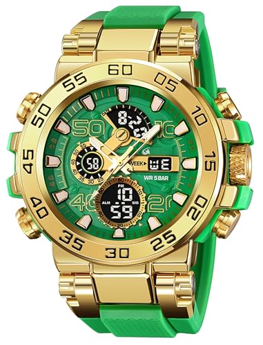 Montre pour homme analogique numérique MASTOP rétroéclairée contre l'obscurité