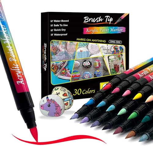 Lot de 30 crayons acryliques permanents