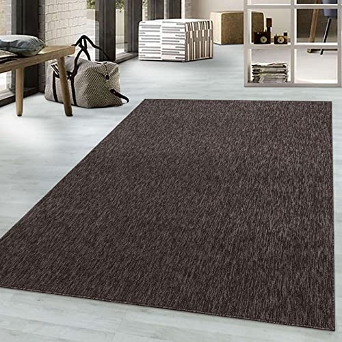 Taracarpet Kurzflor-Teppich Flachgewebe Schlingenteppich meliert Pflegeleicht für Wohnzimmer...