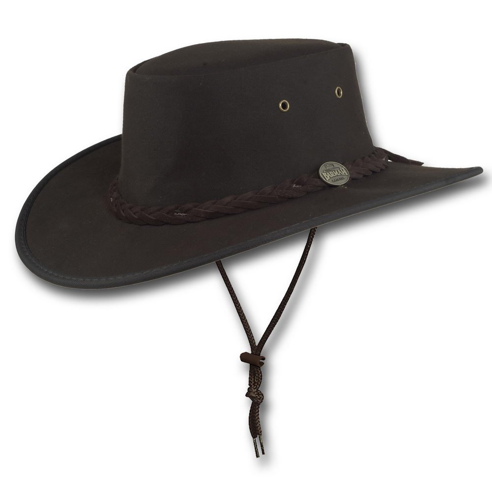 Barmah Hats Men's Brown Drover Oil Skin Hat - Item 1050