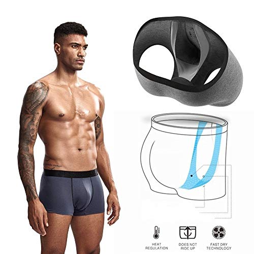 Jockmail Men Boxer Shorts Modal Soft Underwear Micro Separate Pouches Health Care Boxer Briefs (Xxl, Darkgray) #TOP5