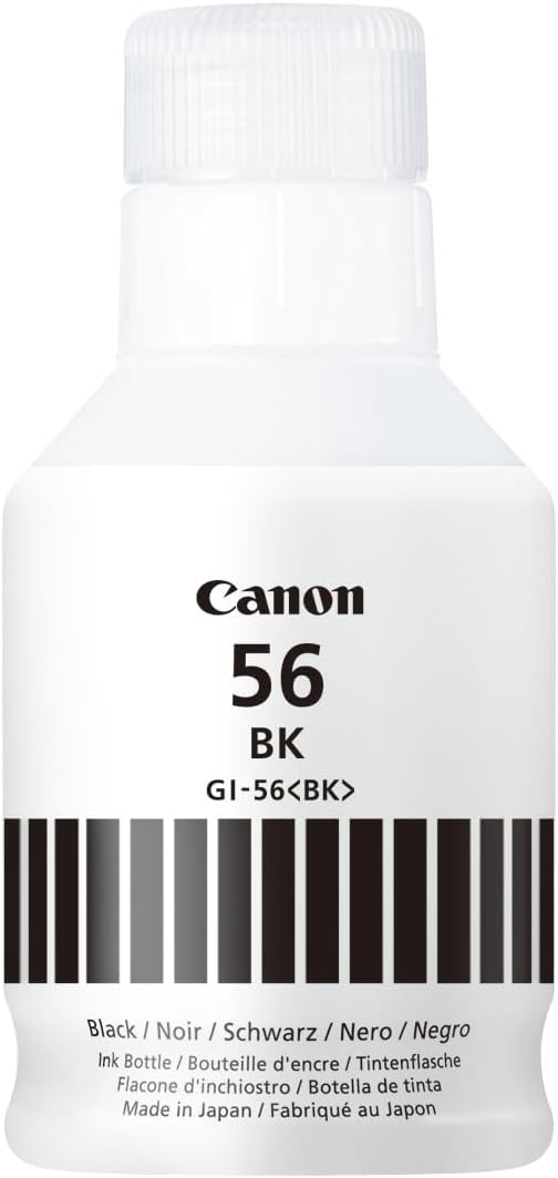 Canon GI-56BK Black Ink Bottle - Genuine Ink - Compatible with MAXIFY GX6050/GX6150/GX7050/GX7150/GX5050/GX3050/GX4050/GX6550/GX5550, MAXIFY GX6050, MAXIFY GX7050