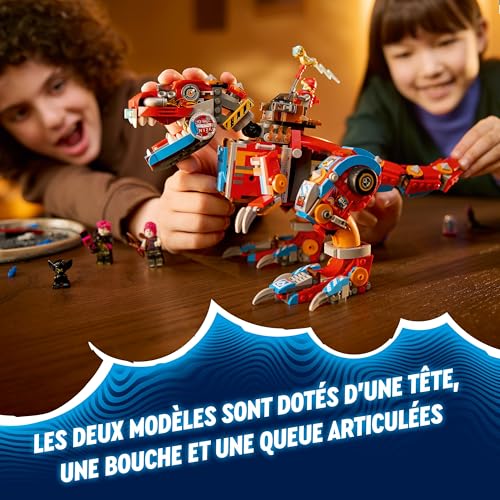 LEGO DREAMZzz Le Robot Dinosaure C-Rex de Cooper - Minifigurines de T. Rex ou Ptérodactyle à Construire et à Transformer - Jouet pour Enfants Garçons et Filles - Cadeau Créatif à Partir de 9 Ans 71484