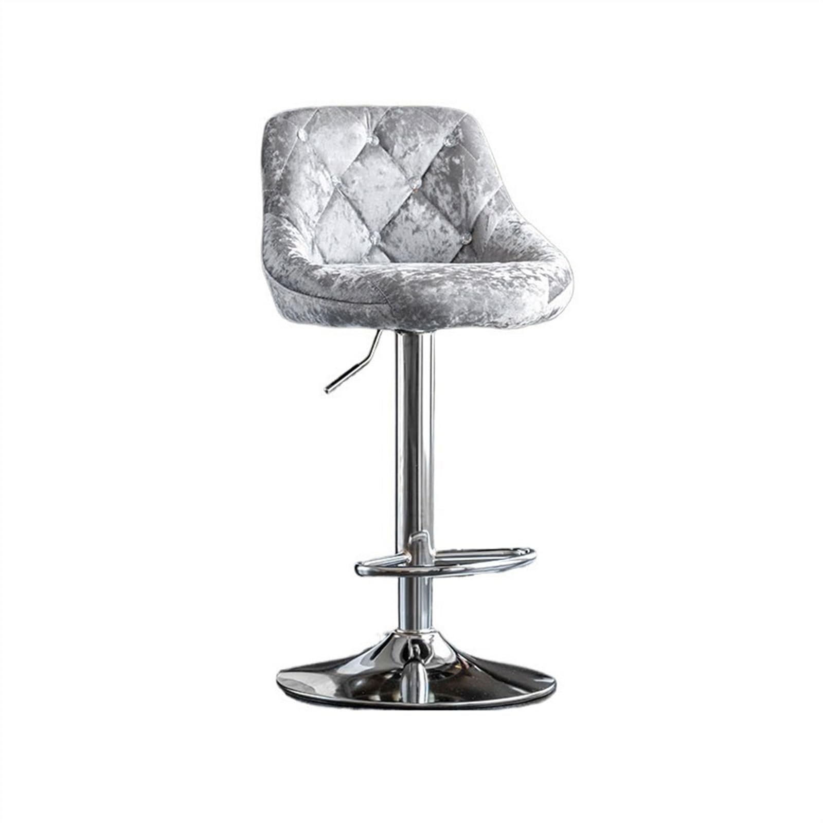 Chaise de bar pivotante pour soulager le dos et ajuster la hauteur de votre cuisine grise