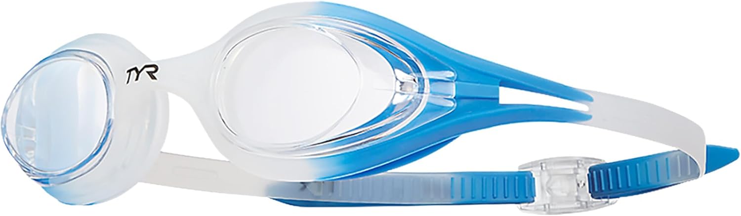 TYR Hydra Flare Swim Goggles for Men & Women - Watertight UV Protection, One-Touch Speed Adjustment, Wide View