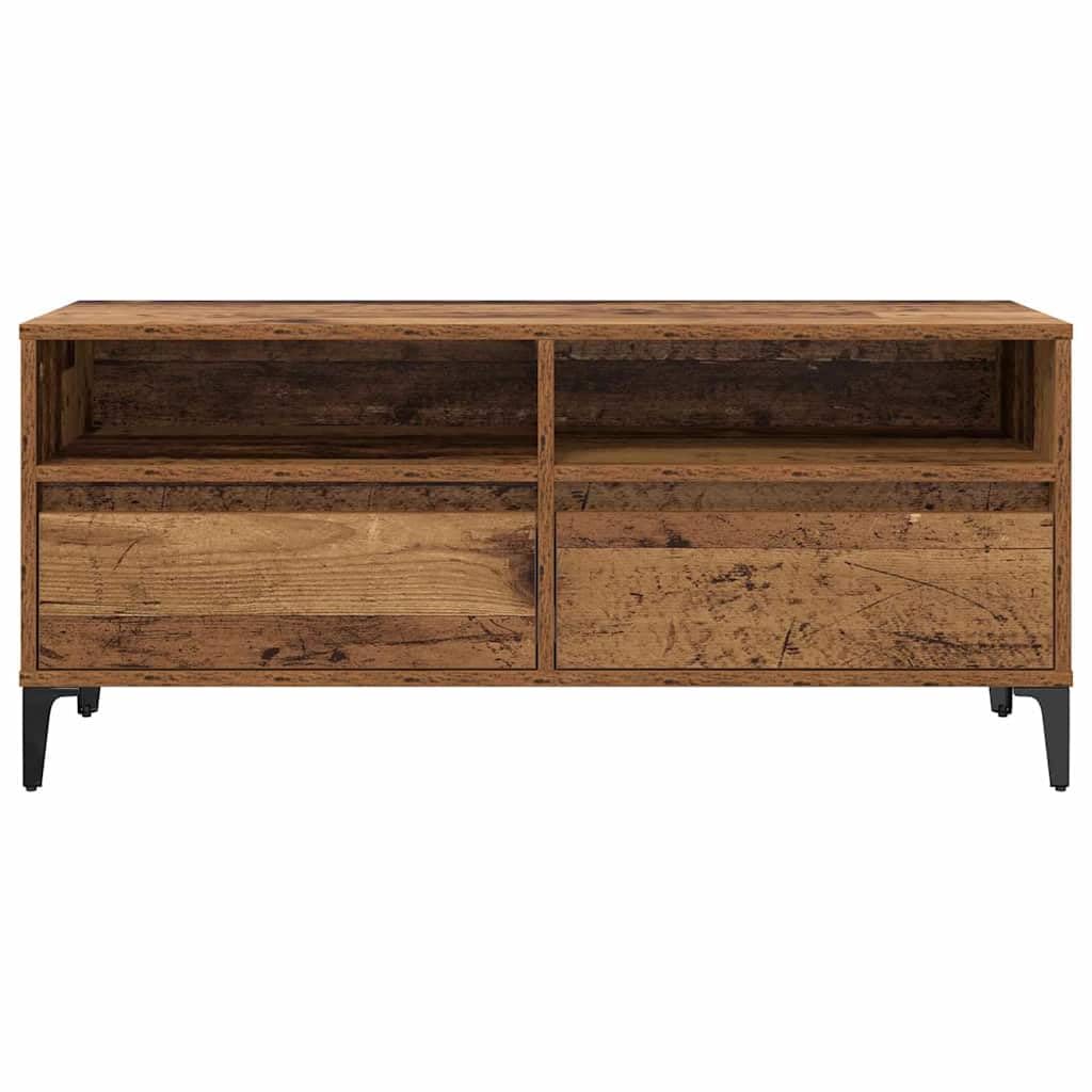 vidaXL Mobile TV con cassetto Legno vecchio 100 x 34,5 x 44,5 cm