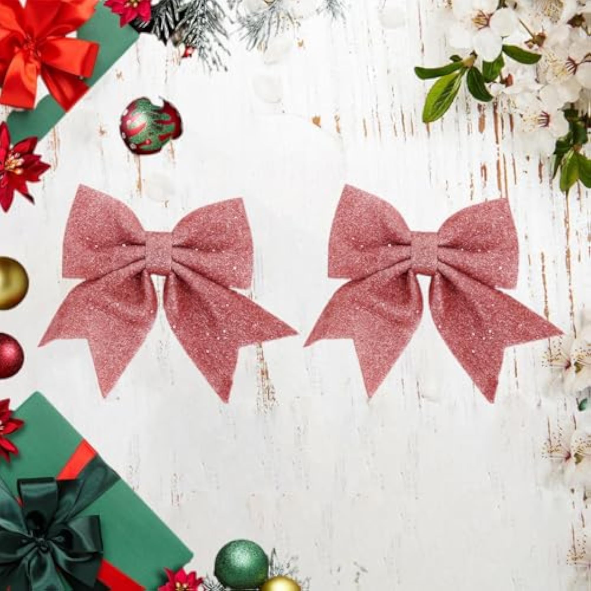 Christmas Tree Bow Ornament, Pink Festival Decoration
