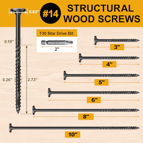 Image of #14 x 6 Wood Structural Lag Screws