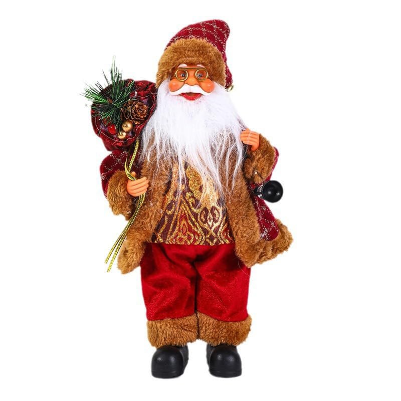 Shibida Weihnachtsmann Figur, Weihnachtspuppe 35CM Santa Claus Figure...