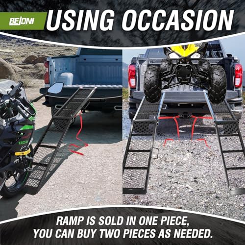 Rampa plegable de acero para motocicleta 80"L x 11"W miniatura 7