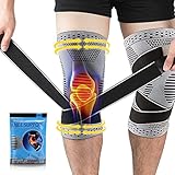 Beister 1 par de rodilleras de compresión con correas ajustables para hombres y mujeres, rodillera profesional para desgarro de menisco, artritis, alivio del dolor articular deportivo, correr,