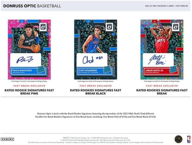 2022-23 Panini Donruss Optic Basketball Fast Break Box (10 Packs/9 Cards: 1 Auto)