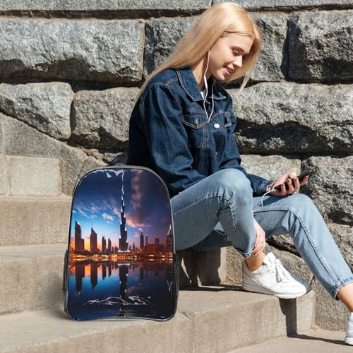 Dubai Sidewinder Tower Large capacity backpack, large capacity black edge backpack, 6