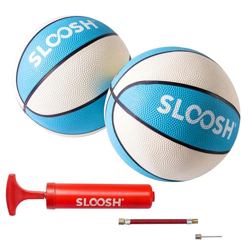 Sloosh 2 Packs 7' Pool Basketballs, Great for Floating Water Basketball Hoops, Swimming Water Toy for Kids and Adults, Pool Games Pool Party (Aquablue)