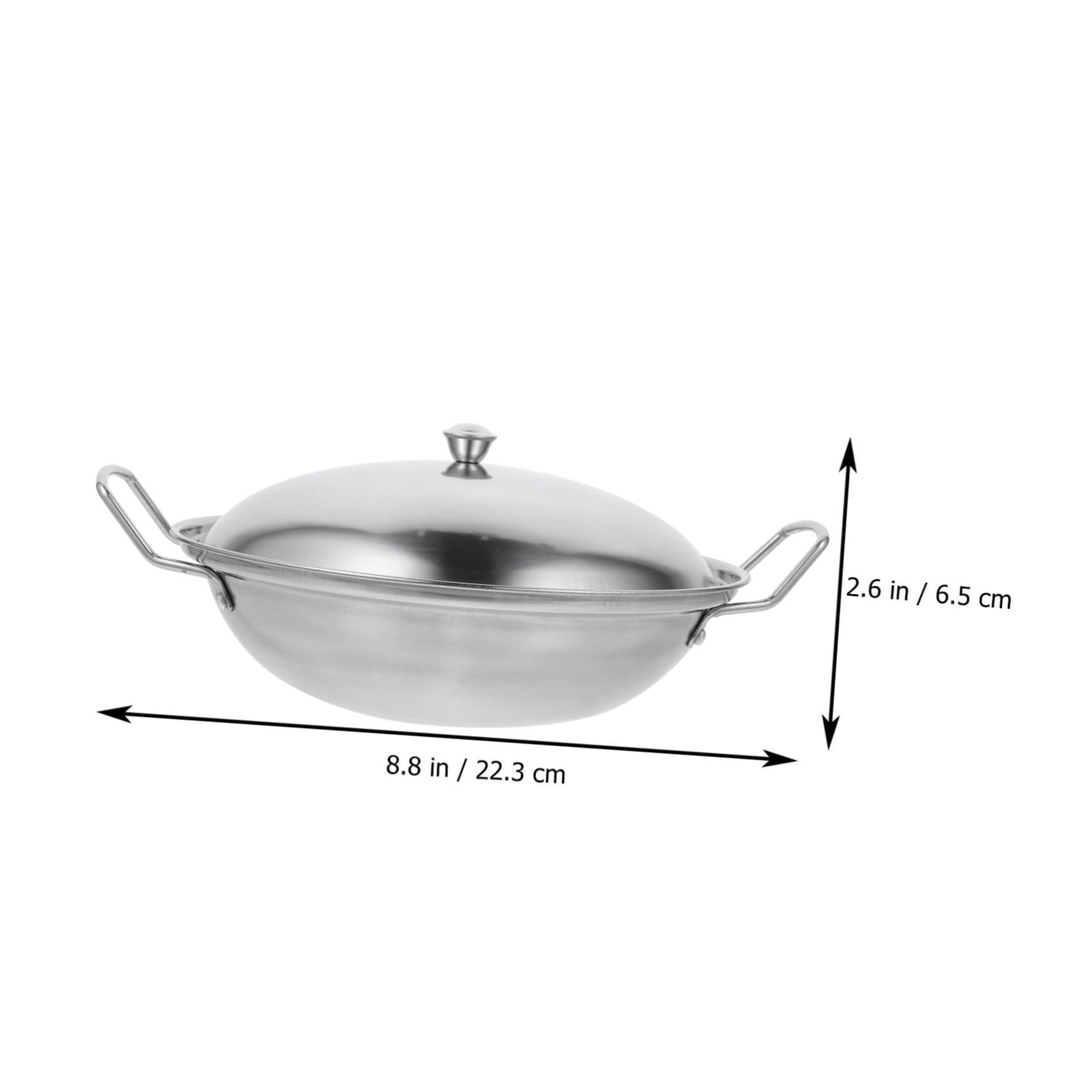 OUNONA 1Set Dry Pot Heavy Duty Restaurant Cooking Utensil for Outdoor Use Sturdy Stockpot for Camping Stews Kitchen Essential with Cover