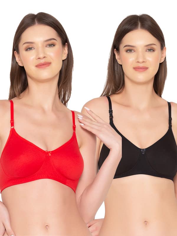 Image of Groversons Paris Beauty Women's Pack of 2 Seamless Non-Padded, Non-Wired Bra (COMB09)
