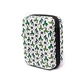 Estuche de Viaje para guardar suministros - Organizador de Tiras Reactivas para Azúcar en Sangre, Medidores de Glucosa, Plumas, Lancetas - Paquete Rígido (Extra grande, Cactus)