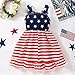 Little Girl American Flag Dress Girls Sleeveless Patriotic Independent Day Dresses Toddler Girl 4th of July Star Stripes Outfits Clothes 2-7T Blue and red Star stripes-1600-3T