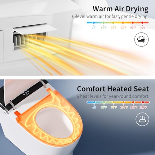 Image of DeerValley Bidet Toilet, 1000g MaP Auto Flush, Foam Shield, ADA Seat Height