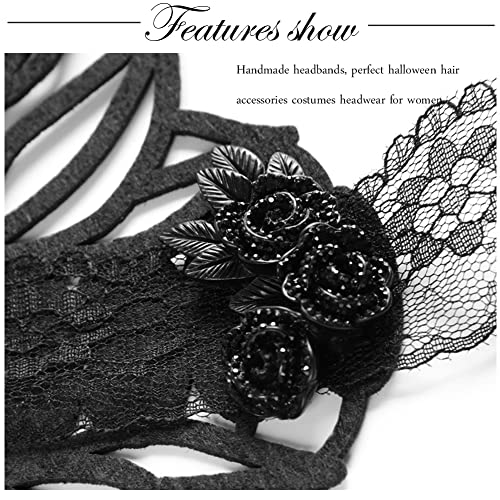 Halloween Headdress Crazy Hair Accessories Colonial Headband Bonnet Lolita Gothic Headpiece Makeup Tea Party Mob Cap #TOP4